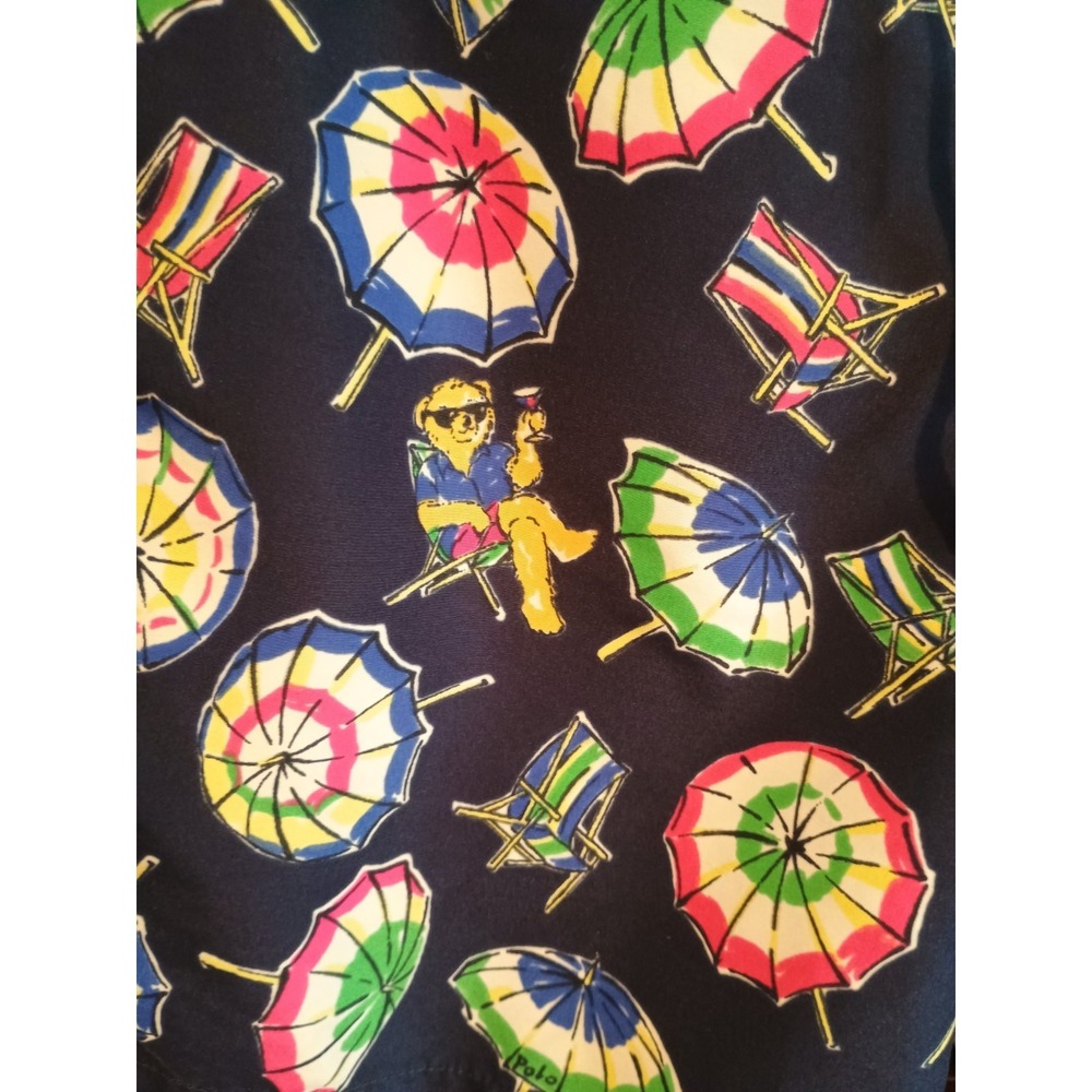 NWT Polo Golf Ralph Lauren Umbrella Swim Trunks Colorful Navy, Sz Small READ - Picture 2 of 12